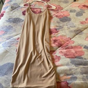 Nude bodycon dress